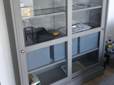 IKEA HAVSTA glass cabinet in grey display cabinet sideboard