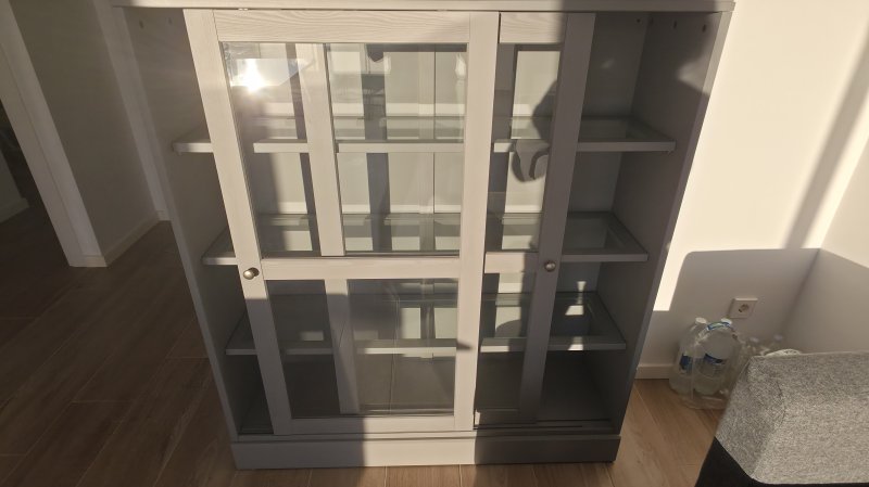 IKEA HAVSTA glass cabinet in grey display cabinet sideboard