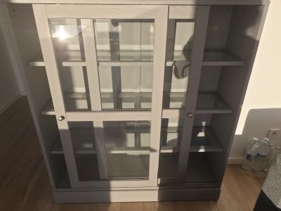 IKEA HAVSTA glass cabinet in grey display cabinet sideboard