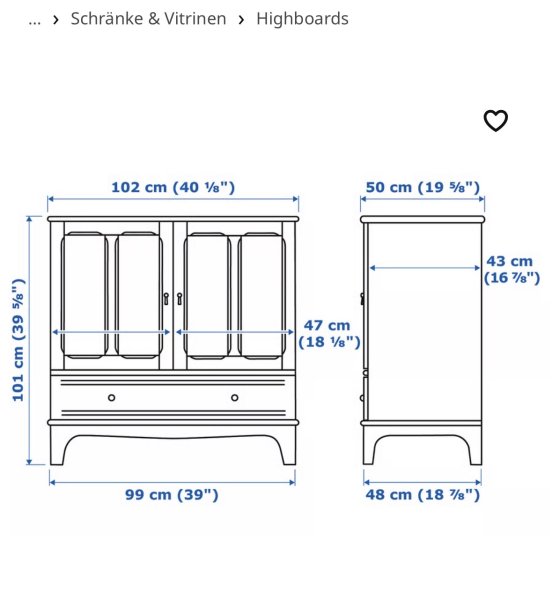 IKEA LOMMARP Highboard / Schrank  Neuwertig  Hellbeige, Sideboard, Kommode