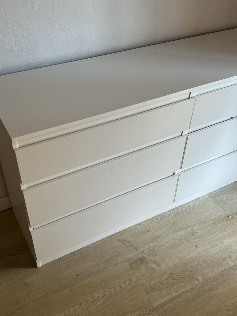 IKEA MALM Kommode mit 6 Schubladen  Weiß  Sehr guter Zustand