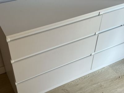IKEA MALM Kommode mit 6 Schubladen  Weiß  Sehr guter Zustand