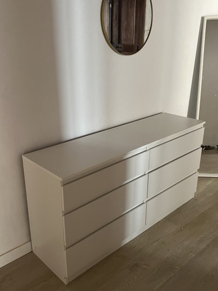 IKEA MALM Kommode mit 6 Schubladen  Weiß  Sehr guter Zustand