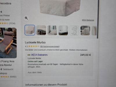 Sillón cama IKEA; Lycksele