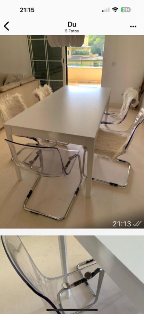 Mesa IKEA EKEDALEN extensible blanca 180/240×90