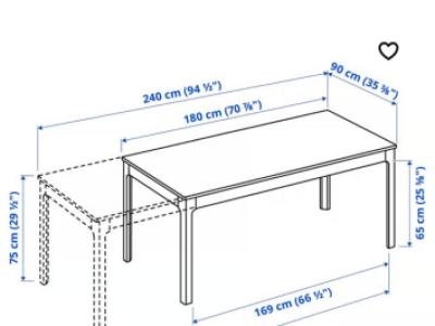 IKEA Tisch EKEDALEN Aausziehtisch Weiss 180/240×90
