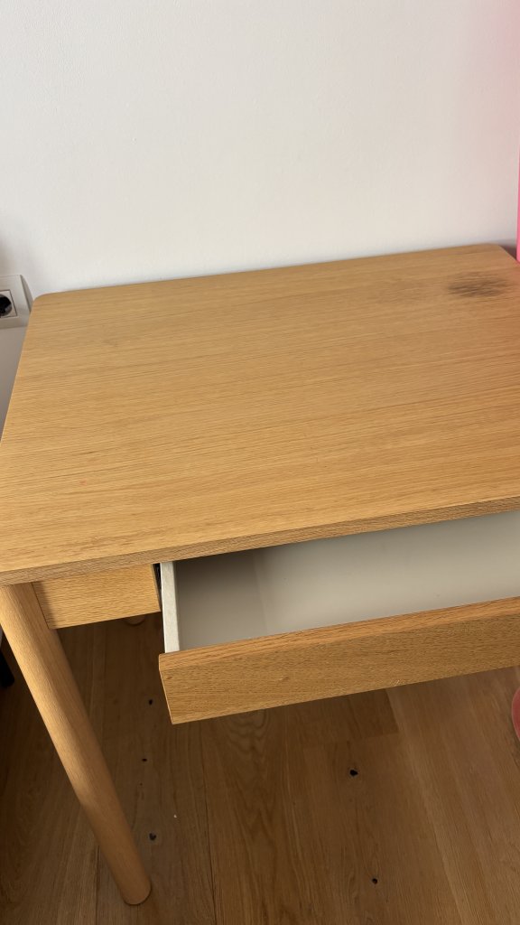 IKEA TONSTAD Desk with Drawer 75x60 - Oak Veneer
