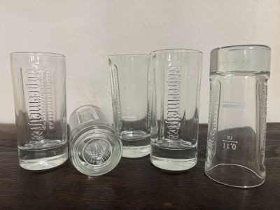 Jägermeister geprägte klare Longdrink-Gläser, Set mit 5