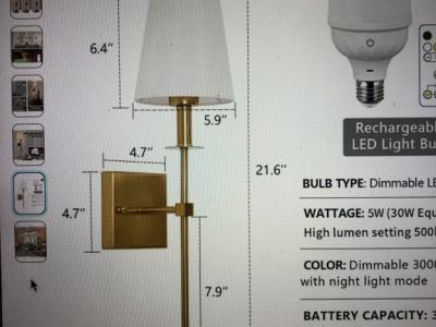Cordless LED Wall Lights , New !