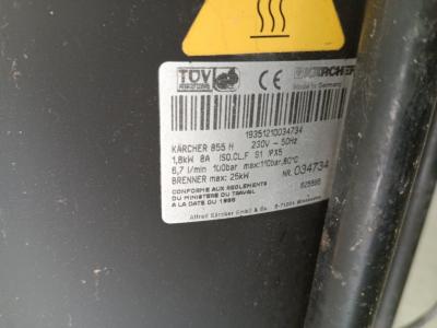 Kärcher 855H Superheated Steamer Diesel Pressure Washer 855 H