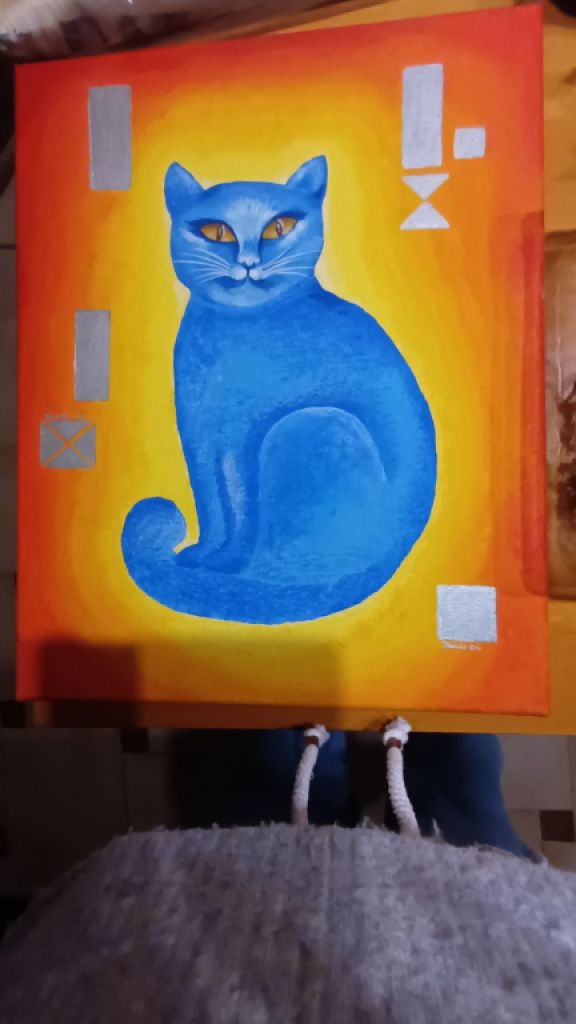 Cat picture in orange