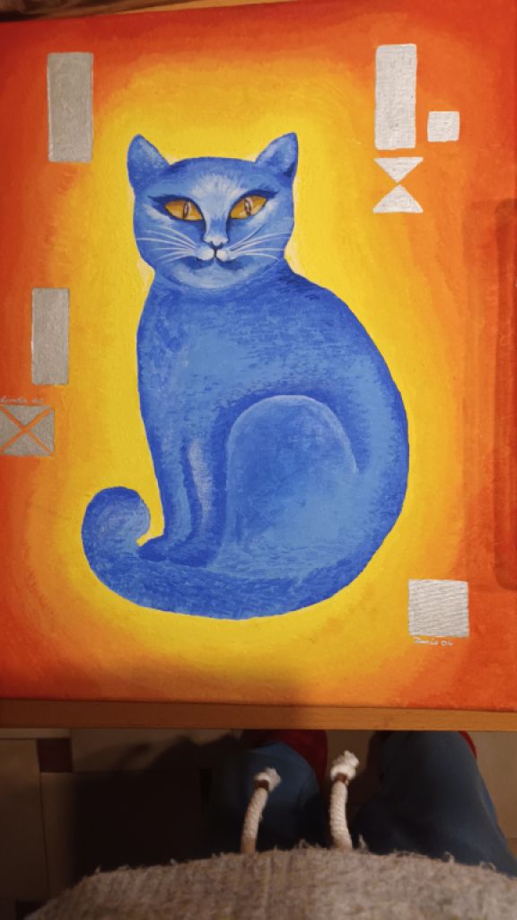 Cat picture in orange