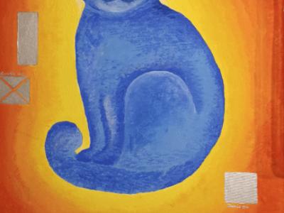 Cat picture in orange