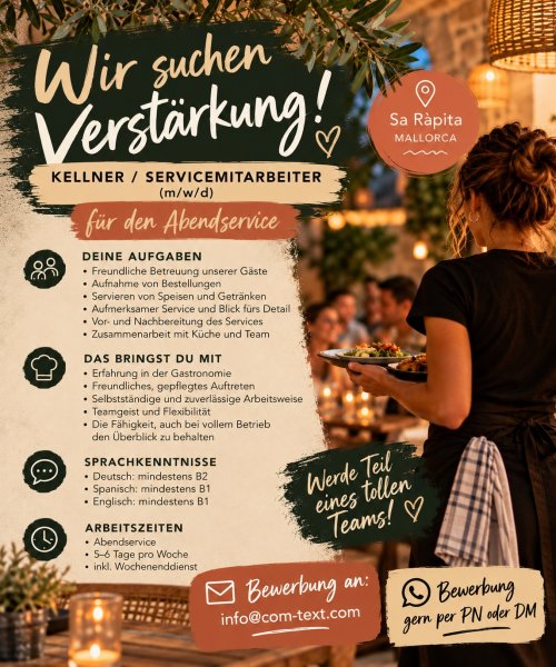 Kellner/ Servicemitarbeiter (m/w/d)