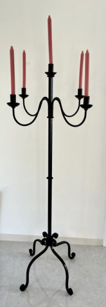 Candelabro de hierro forjado 152 cm