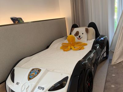 Children's Car Bed Police 90x190 cm incl. Mattress - barely used like new