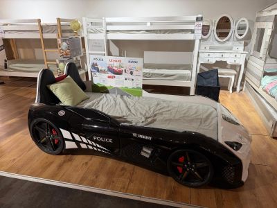 Children's Car Bed Police 90x190 cm incl. Mattress - barely used like new