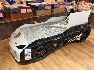 Children's Car Bed Police 90x190 cm incl. Mattress - barely used like new