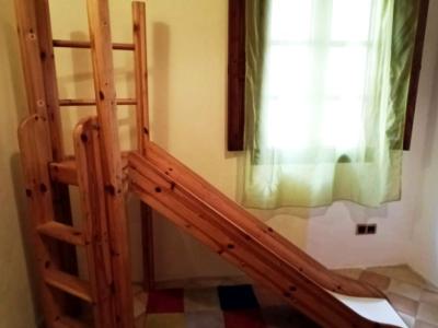 Kinderbett Stockbett Kombination m. Rutsche & Leitern Kinderzimmer