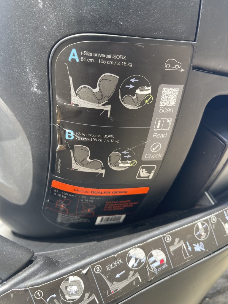 Kindersitz Britax Römer DUALFIX iSize + Modular iSense Base  Premium Komplettset