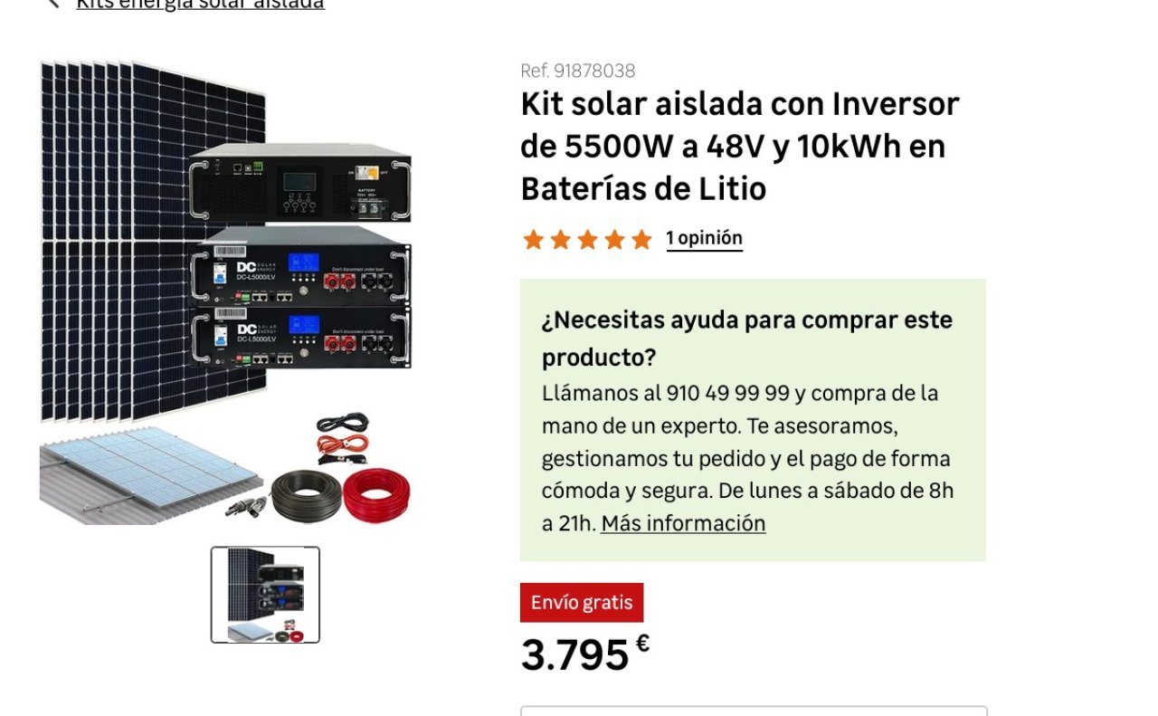 Kit de Solar 5,5 Kw