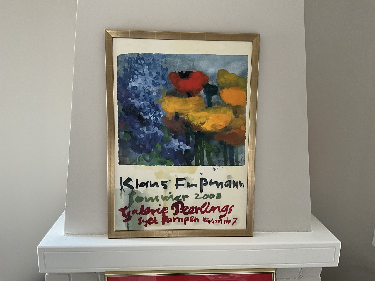 Klaus Fußmann Flower Motif Summer 2008 Galerie Peerlings Kampen (Sylt) framed