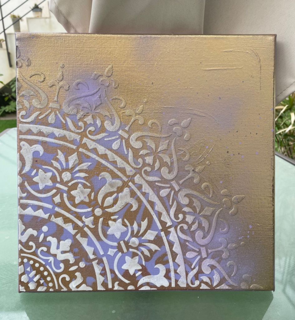 Small canvas with mandala symbol