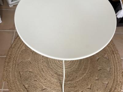Small White Round Metal Table