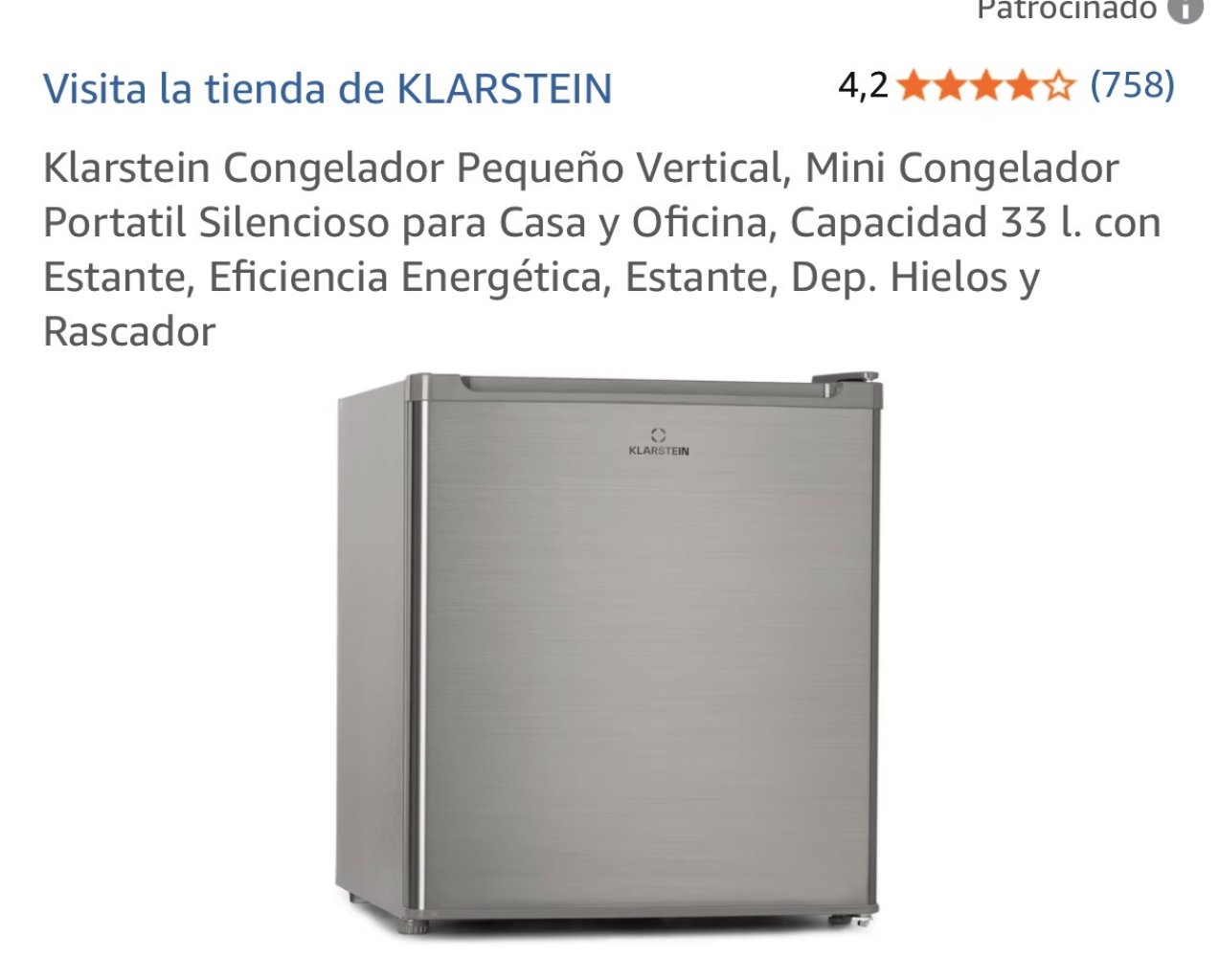 Kleiner Tiefkühlschrank von Klarstein