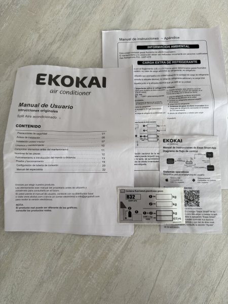 Conjunto de aire acondicionado con solo 1 año EKOKAI
