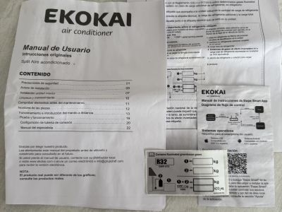 Conjunto de aire acondicionado con solo 1 año EKOKAI