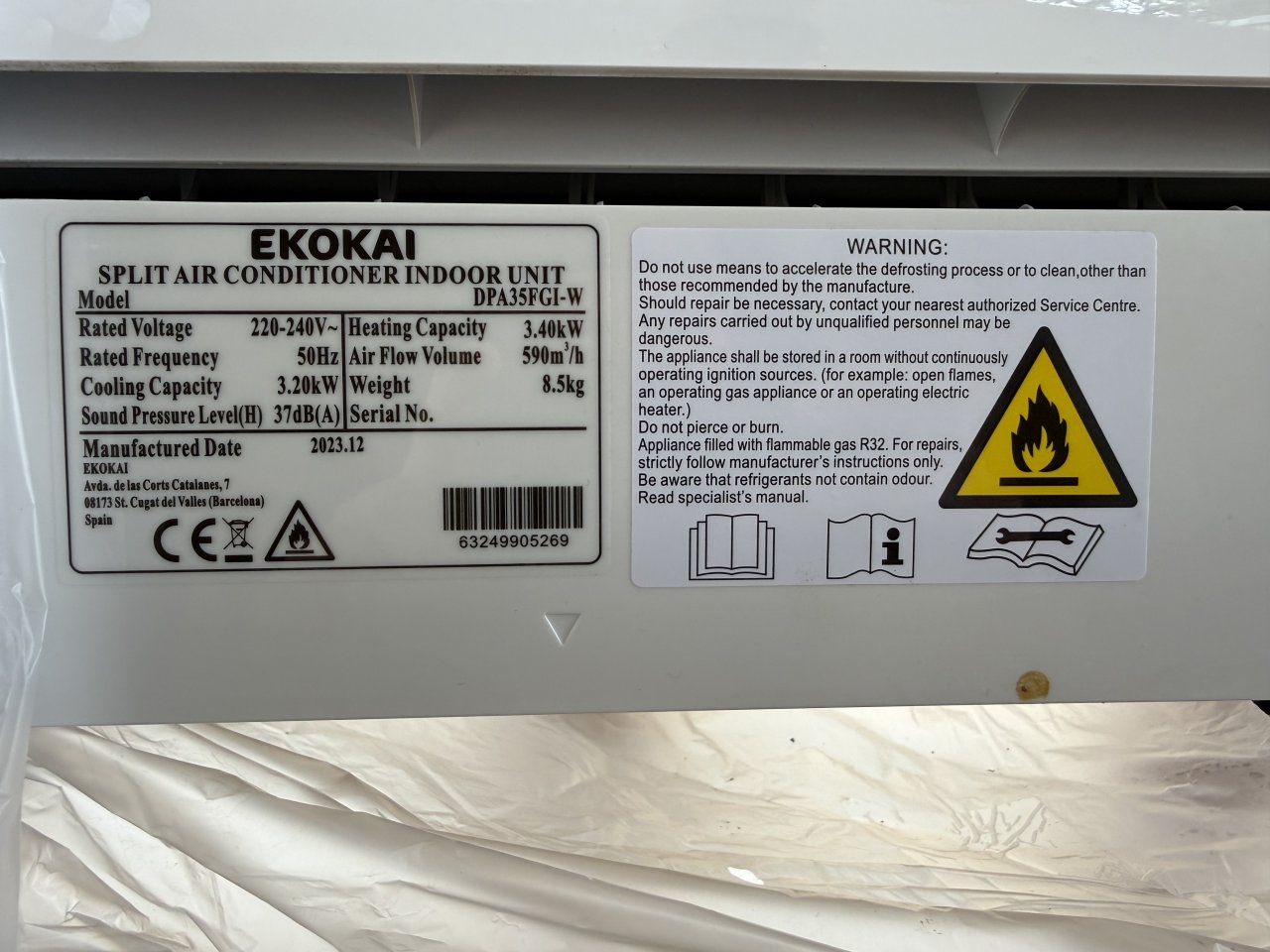 Conjunto de aire acondicionado con solo 1 año EKOKAI
