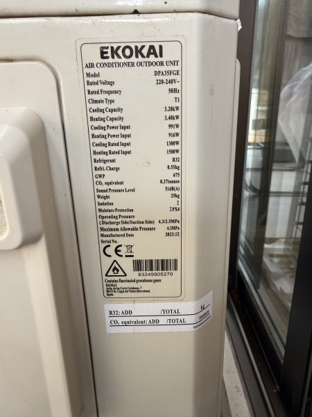 Conjunto de aire acondicionado con solo 1 año EKOKAI