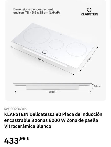 Klarstein Hob White
