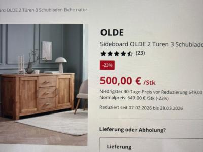 Cómoda de madera maciza