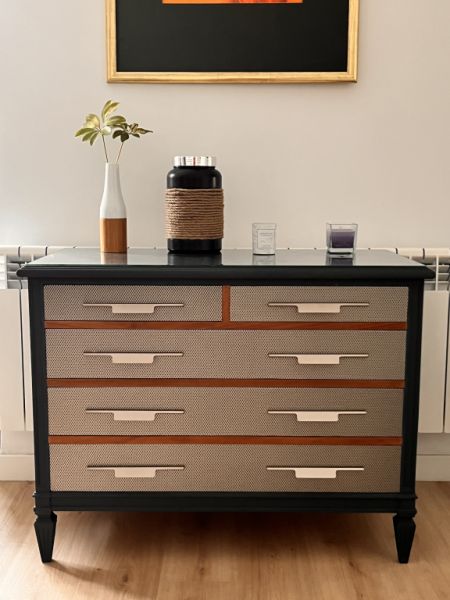 Cajonera - Cajonera reformada - Tapa de cristal