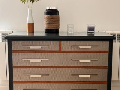 Cajonera - Cajonera reformada - Tapa de cristal