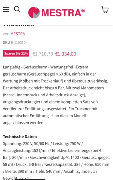 Oil-free compressor with dryer