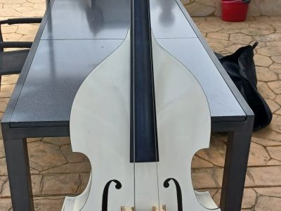 Double Bass Rockabilly 3/4 White