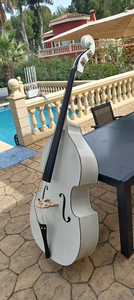 Contrabajo Rocksbilly 3/4 blanco
