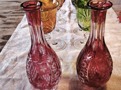 Lot of lead crystal: Römer, goblets, carafes