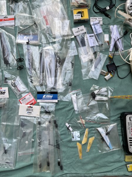 Lot of Helicopters & Drones with Many Spare Parts for Sale!