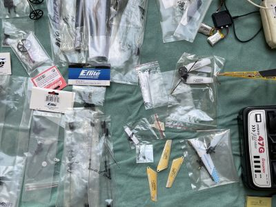 Lot of Helicopters & Drones with Many Spare Parts for Sale!
