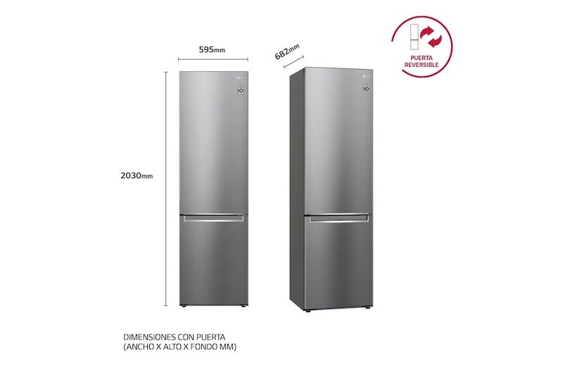 Refrigerator, fridge-freezer combination, LG, freezer, 2 m