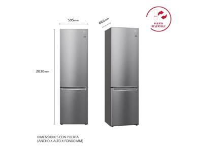 Refrigerator, fridge-freezer combination, LG, freezer, 2 m