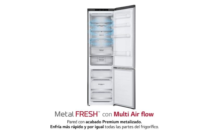 Refrigerator, fridge-freezer combination, LG, freezer, 2 m