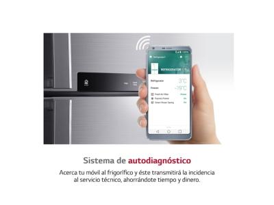 Refrigerator, fridge-freezer combination, LG, freezer, 2 m