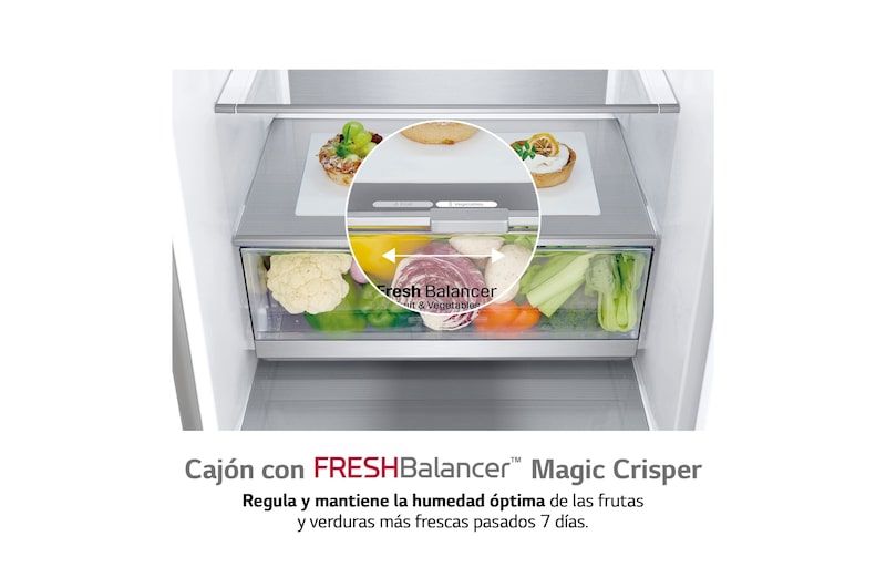 Refrigerator, fridge-freezer combination, LG, freezer, 2 m