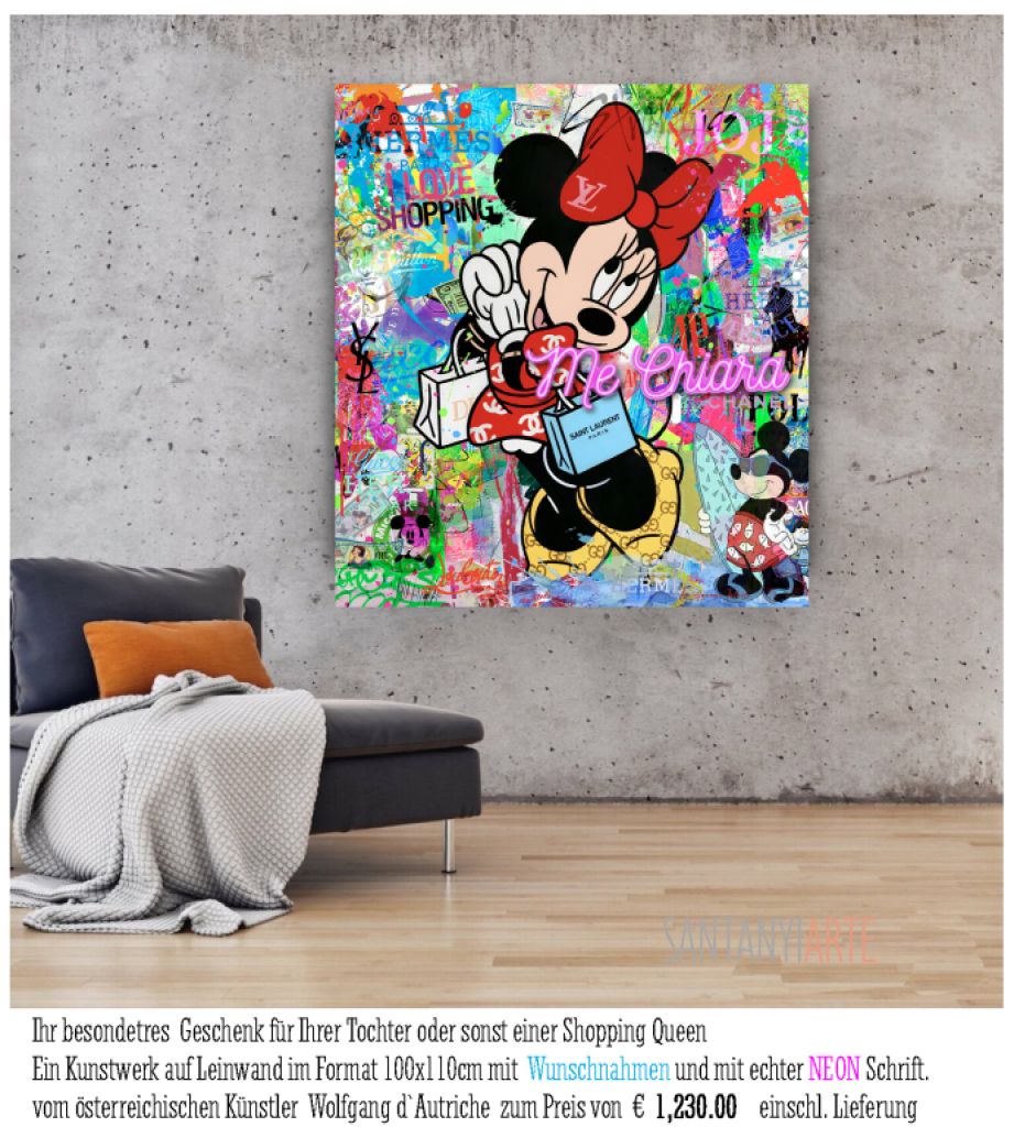 Kunstwerk mit Neonschrift und Ihrem Wunschnamen