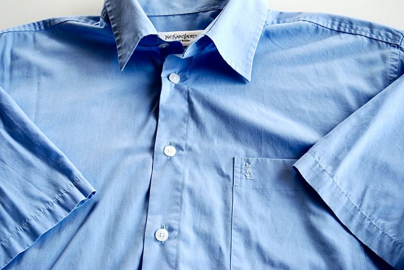 Camisa de manga corta - camisa de lujo - Yves Saint Laurent - YSL talla L